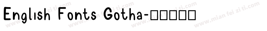 English Fonts Gotha字体转换